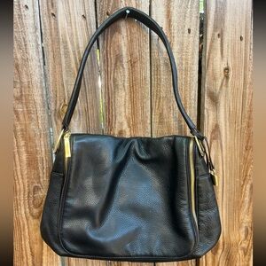 G.I.L.I black leather handbag